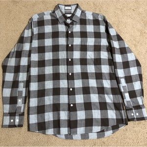 Peter Millar Buffalo Check Plaid Flannel Button Up Size Medium 100% Cotton